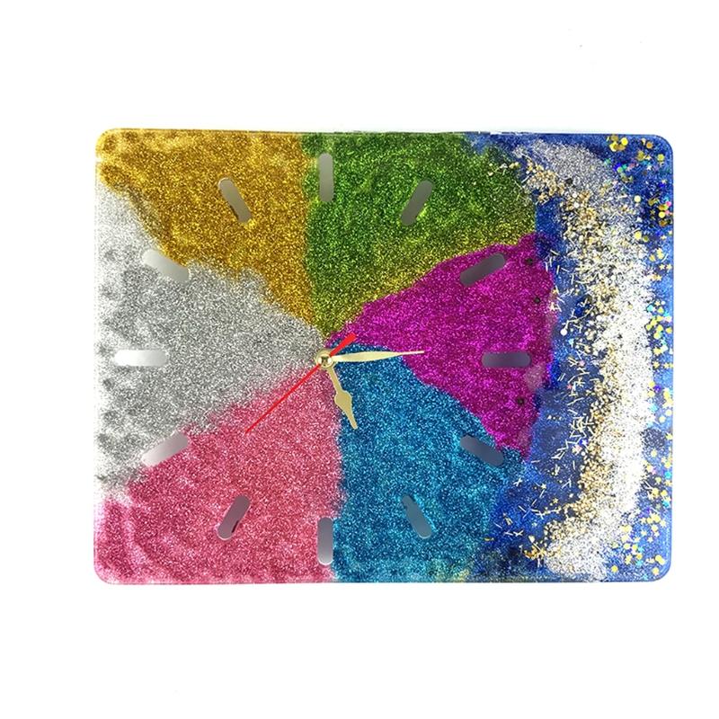 Runde/Eckige Uhr Harzform Silikon Gießform Epoxidharzform für Handgemachte DIY-Bastelarbeiten Herstellung von Heimdekorationen