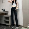 Commuter Versatile Straight Jeans Women's New Summer American Spice Girls High Waist Straight Slim-fit Floor Pants