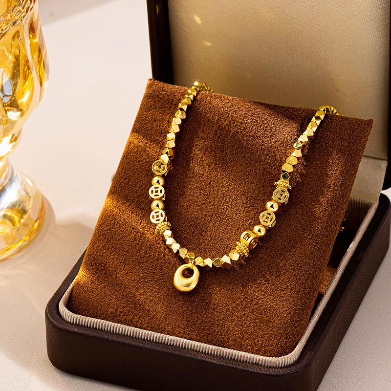 

Вьетнамский ретро браслет из золотых самородков для женщин - Долговечный, модный дизайн с диско-бусинами