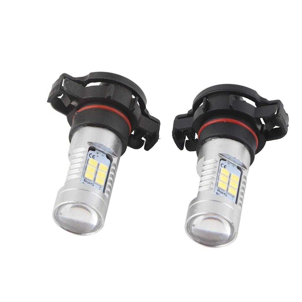 2x White 5202 H16 Fog Or Daytime Running Lights High Power LED Bulbs For Car Truck Motorcycle Boat RV Trailer