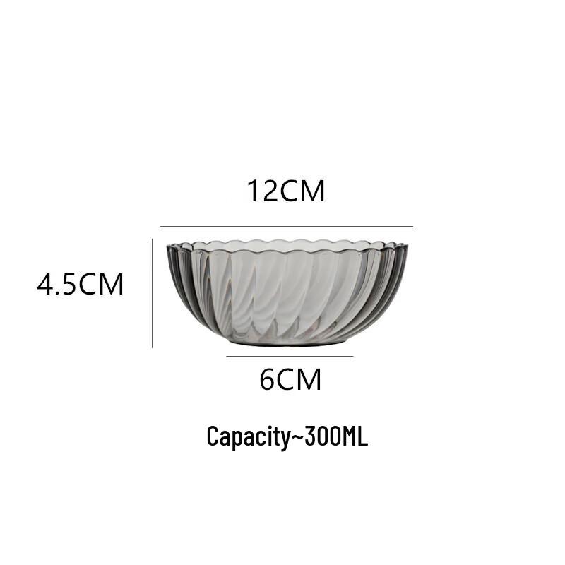 Jingbaodi Minimalist Heat-Resistant Transparent Plastic Bowl Set