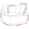 Modular Sofa Corner Unit with Cushions Denim Blue 100 Cm