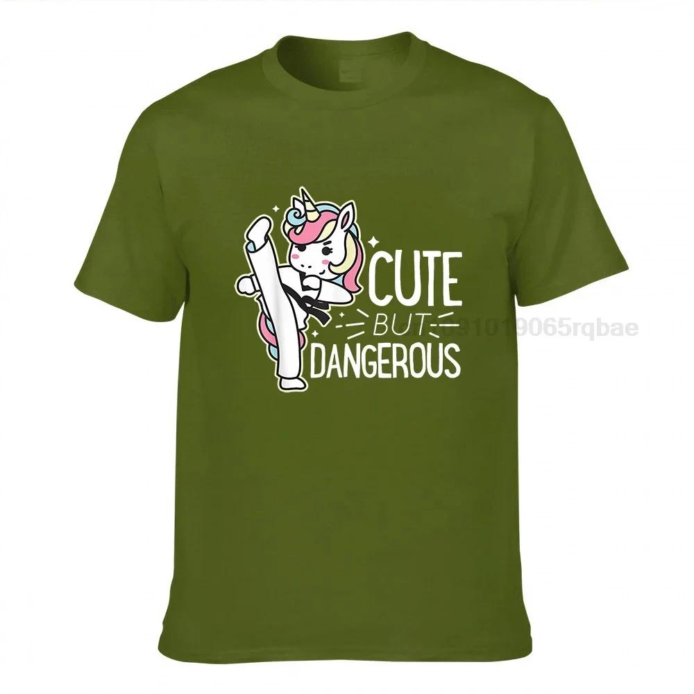Cute Dangerous Karate Taekwondo Shirt Funny Gifts Tshirt Tshirts Tops Shirts Funky Cotton Gift Hip Hop Unisex