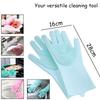 Silicone Gloves for Washing Dishes – Tear-Resistant Silicone Dishwashing Gloves with Scrubber |Household Use Cleaning Gloves