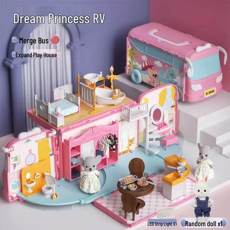 Girls' Role-Playing Koala Diary RV Camper Dollhouse