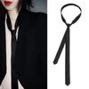 Fashion Elegant Black Neck Tie Classic Skinny Narrow Necktie New Satin Super Slim Tie