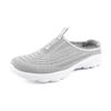 Lightweight Trend Flying Woven Half Slippers Women Flying Weave Breathable Baskets Casual Sneakers Ladies Non-slip Walking Shoes