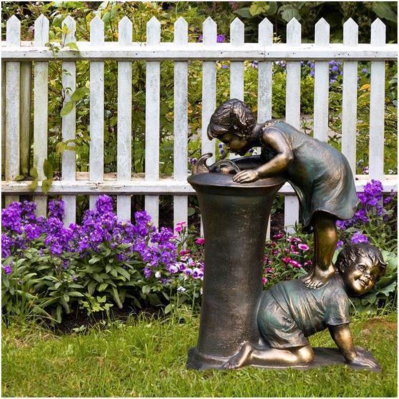 Indoor/Outdoor Fountain Statue Resin Garden Sculpture Courtyard Art Decoration