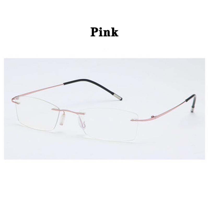 Man Rimless Reading Glasses Women Blue Light Blocking Read Glasses Hd Lenses Presbyopic Eyewear Frameless Presbyopia Eyeglasses