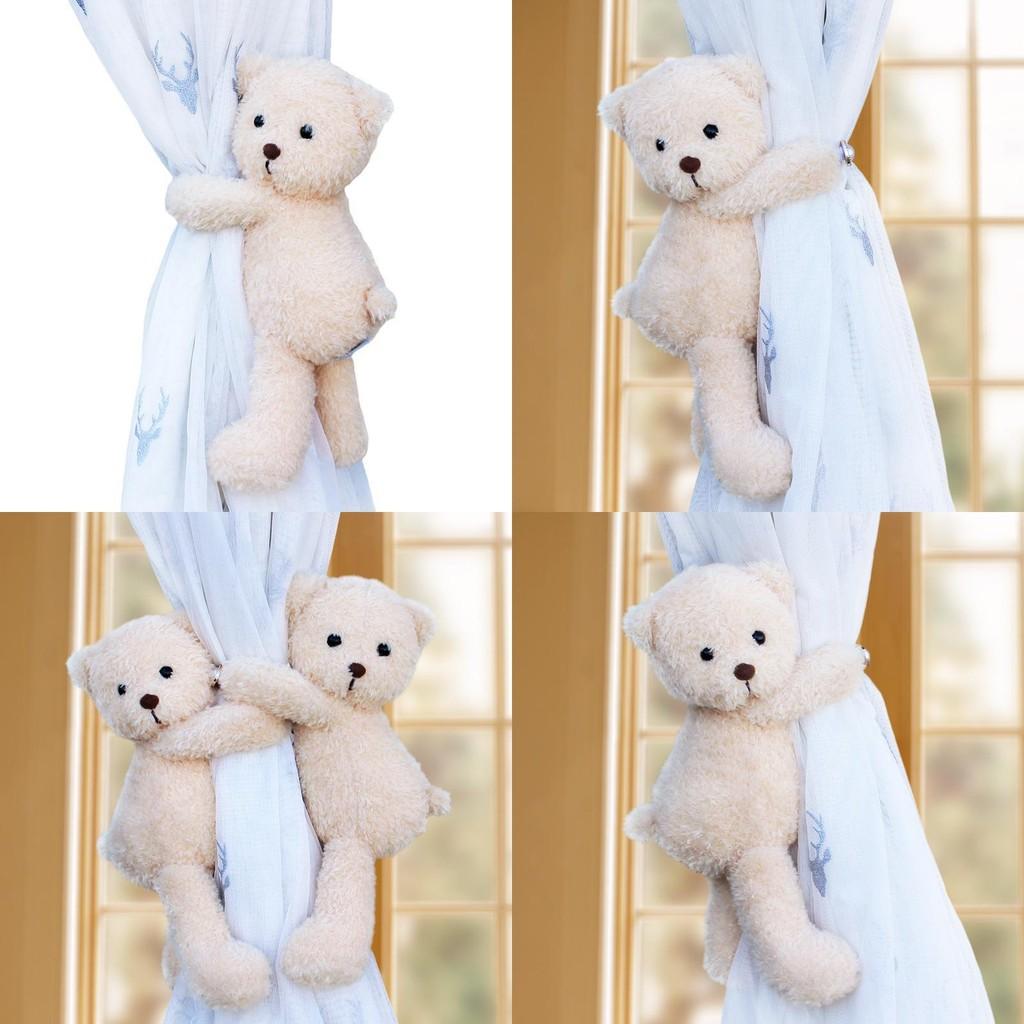 Cartoon Bear Plush Curtain Tieback Toy Dolls For Bedroom Window Decorations