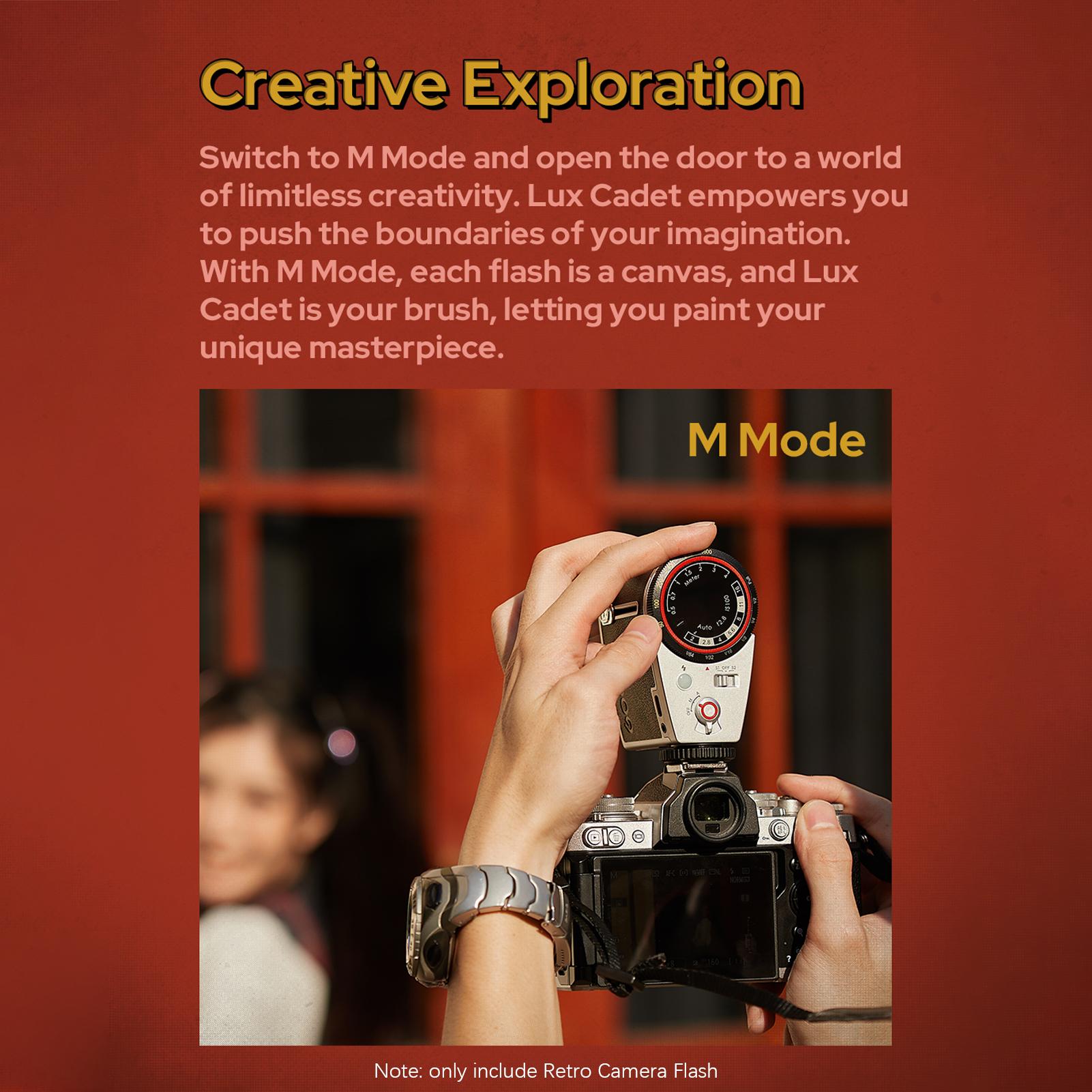 GODOX lux Cadet Retro Camera Flash GN10 6200K+/-300K Цветовая температура Автоматический — фото 8