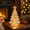 Portable Battery Powered Light LED Christmas Tree Night with Star, Glowing Romantic Atmosphere Light, Ambient Operated Xmas for Fireplace Centerpiece