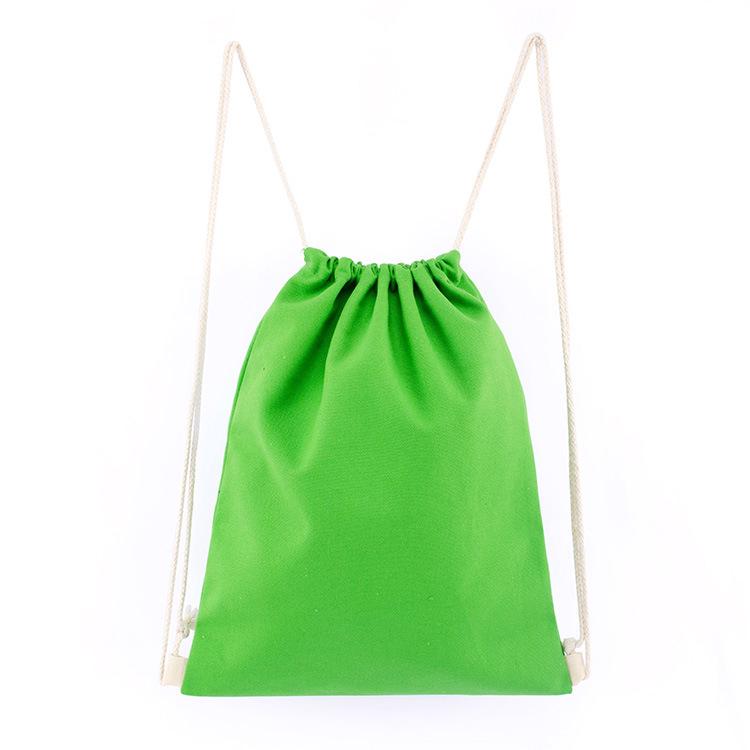 New Arrival Eco-Friendly Canvas Drawstring Backpack - Blank Color Cotton Rope Design