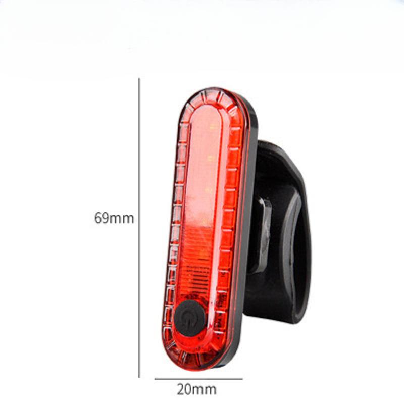 Bike Rear Tail Light USB Rechargeable Red LED Bright Taillights Fit On Any Bicycle/Helmet Easy To Install For Cycling Safety