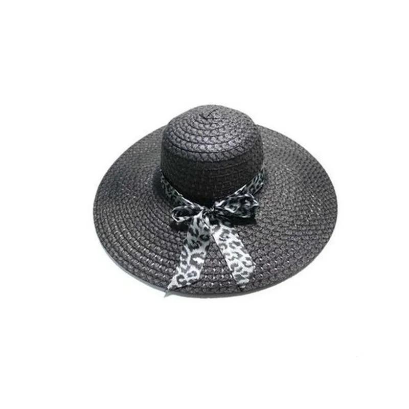 Fashion Gifts Women Summer Hat Wide Brim Straw Cap New Korean Version Bow Grass Caps Sun Protection Beach Accessories Gifts