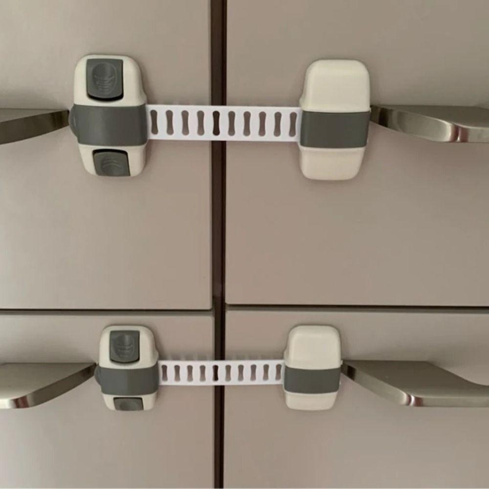 Plastic Child Safety Lock Anti-Clamp Refrigerator Safety Buckle Window Closet Wardrobe