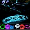1Pc Universal 2M 12V LED Car Panel Decor Atmosphere Lights Wire Strip Lamp Light Car Lights Decoration Car Interior Accessories