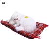 Lovely Simulation Animal Doll Plush Sleeping Cats Toy with Sound Kids Toy Birthday Gift Doll Decorations Stuffed Toys