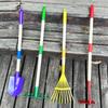 2Pcs Child Safe Wooden Rakes Shovel Set For Yard Work Sand Play Detachable Head Wooden Construction Gardening Toy