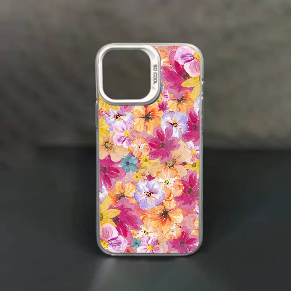 Fashion Flowe Phone Case for iPhone 17 11 12 Pro Max Plus Mini Air SE  16e 14 15 16 13 Soft Shell