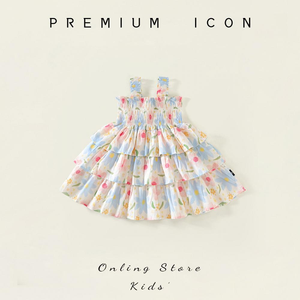 Girls Baby Summer Cake Dress New Children's Fashionable Thin Sleeveless Summer Princess Dress