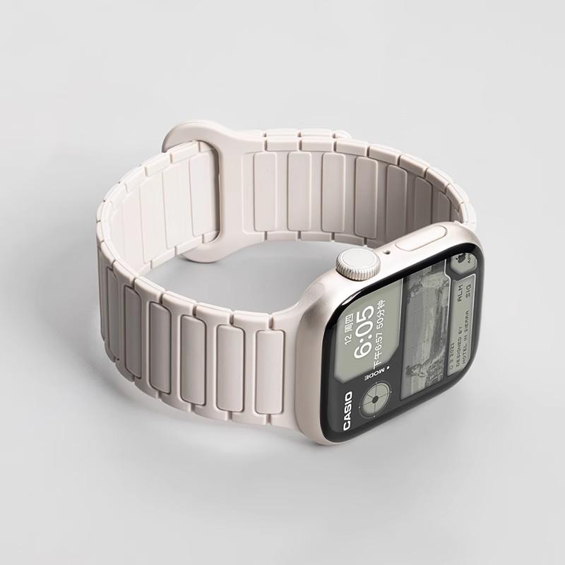 Jingyi Silicone Strap for Apple Watch S7/S8/S9/S11 and iWatch10 with Magnetic Closure