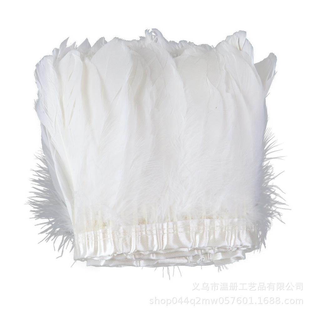 Natural Color Goose Feather Big Floating Cloth Edge Clothing Accessories 2 Meters A Pack Of Feather Cloth Belt Diy New