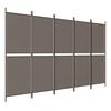 5 Piece Folding Screen Anthracite 250 X 200 Cm Fabric
