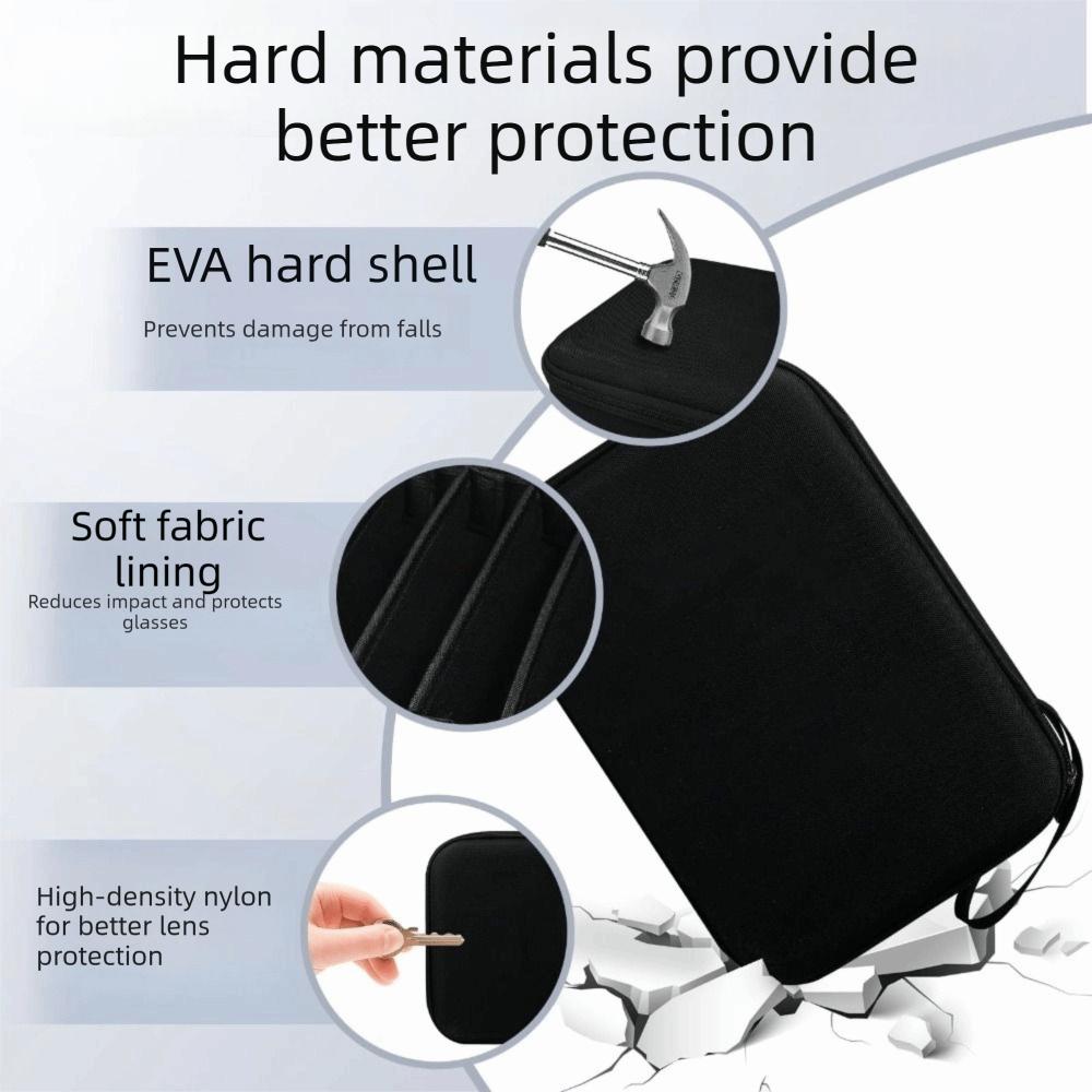 Portable Glasses Case 4/5/7/8 Slots Travel Sunglasses Organizer Sunglasses Cases  For Women Men