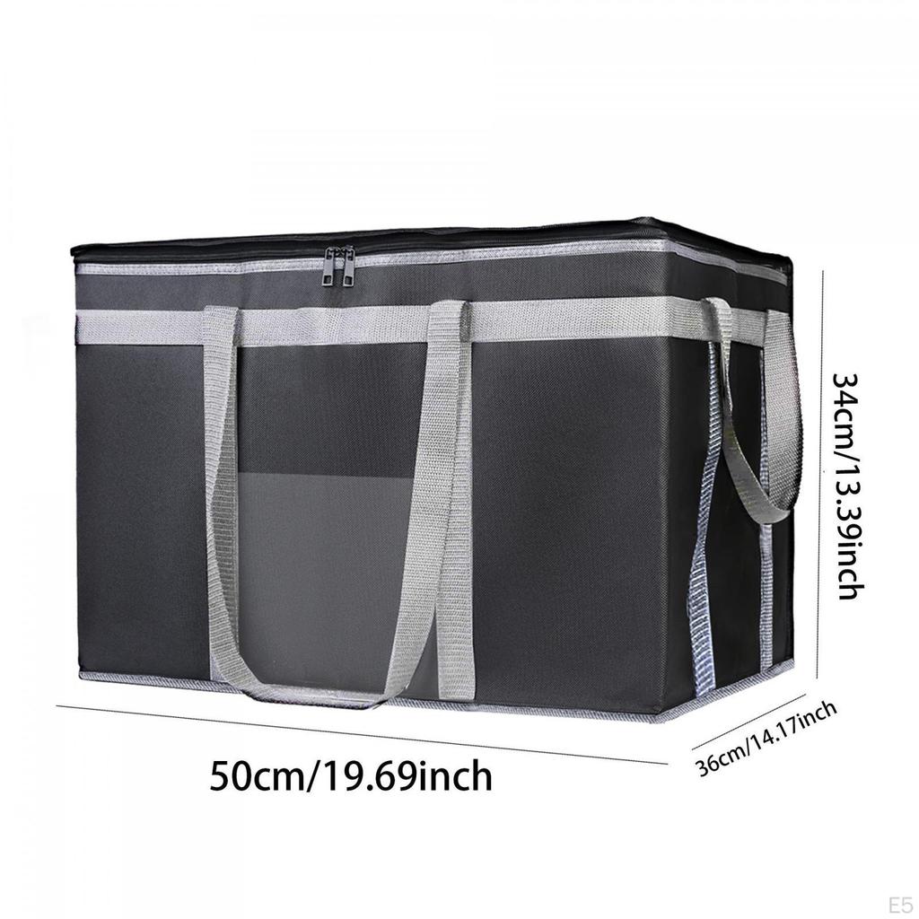 Food Insulated Bag with Handles Picnic Carry for Travel Office