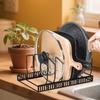 6-Tier Adjustable Compartment Pots and Pans Organizer Under Cabinet Kitchen Pot Lid Holder Rack Organizer