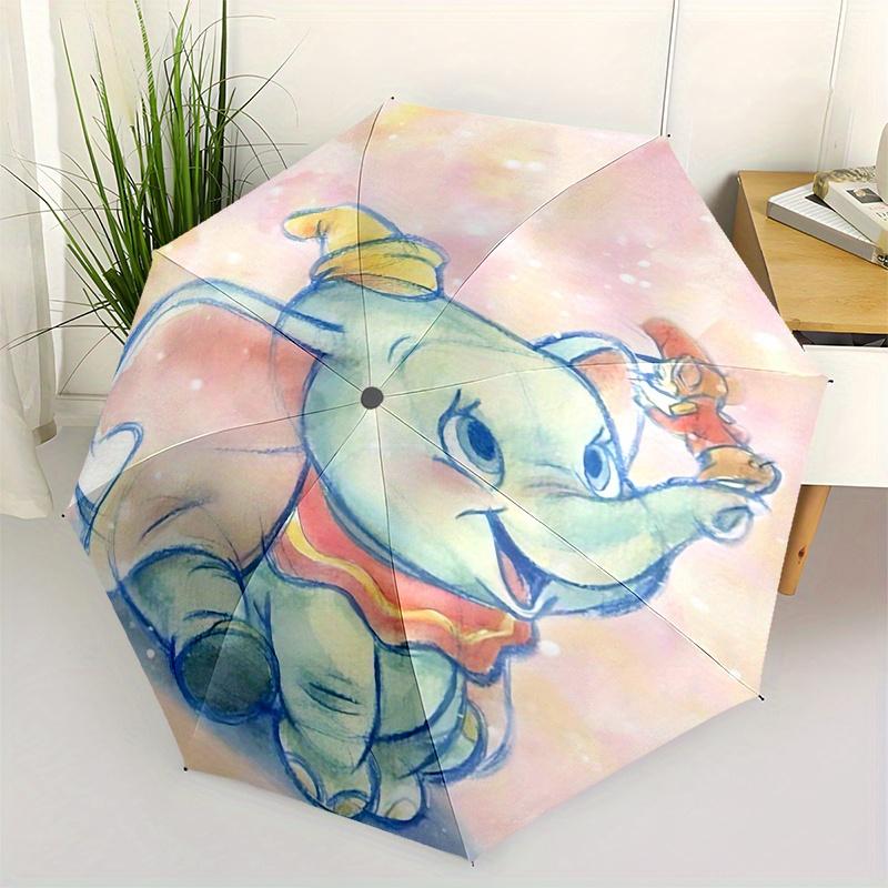 

Dumbo, Timothy Automatic Opening and Closing Umbrella - 8 Ribs Portable Folding Umbrella with Plastic Handle, Suitable for Leisure and Hallo