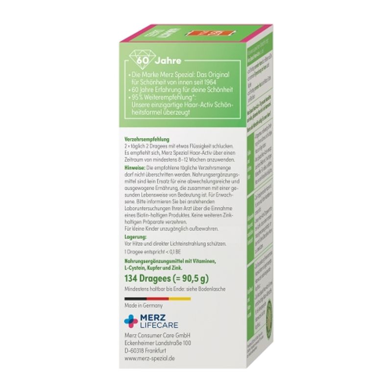 Mertz Special Hair Active 134 Tablets