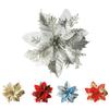 Transform Your Christmas Tree with This Elegant Christmas Poinsettia Glitter Flower Hanging Xmas Party Tree Decoration