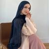 Luxury Chiffon Hijabs Breathable Long Shawl Turban New Women Cool Satin Smooth Crepe