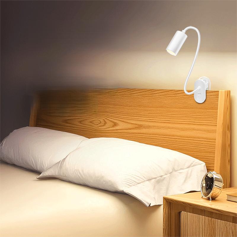 LogiLink USB Desk LED Reading Lamp with Clip-On Touch Control Night Light