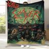 Classic Slayer Heavy Metal Rock Band Sign Flannel Blanket,Ultra Soft Warm Plush Throw for Home Bedroom Bed Sofa Camping Picnic