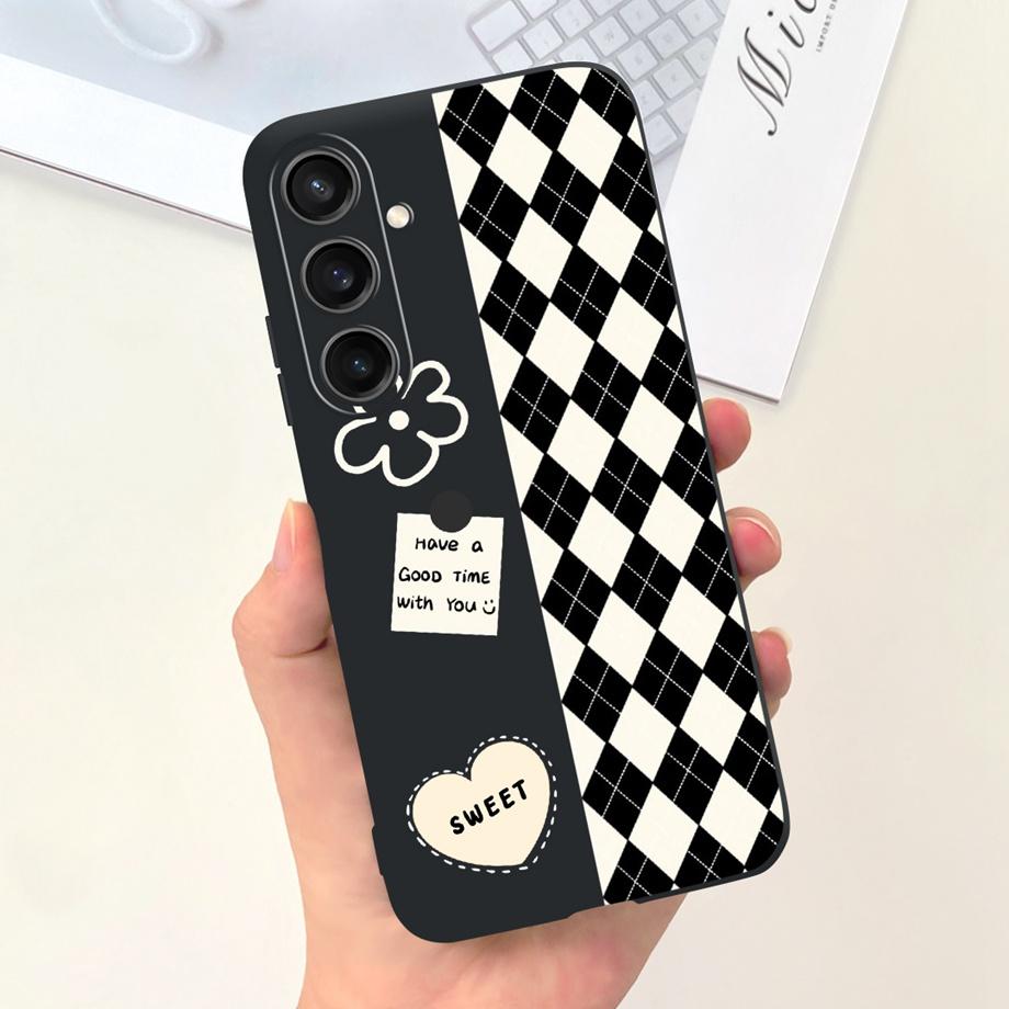 For Samsung Galaxy A15 4G Case Luxury Anti-knock Back Cover On Funda Samsung A15 A155F Capas Cool Style Cute Cartoon Print Cases