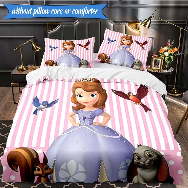 Set Biancheria da Letto 3 Pezzi Princess Sofia K-pop Music Group, Ideale per Camera da Letto, Dormitorio, Include Copripiumino e 2 Federe, Regali per Fan