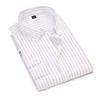Quality New Style Oxford Cotton Shirt Men's Long-sleeved Pure Vertical Striped Trendy Casual Handsome Men Shirts