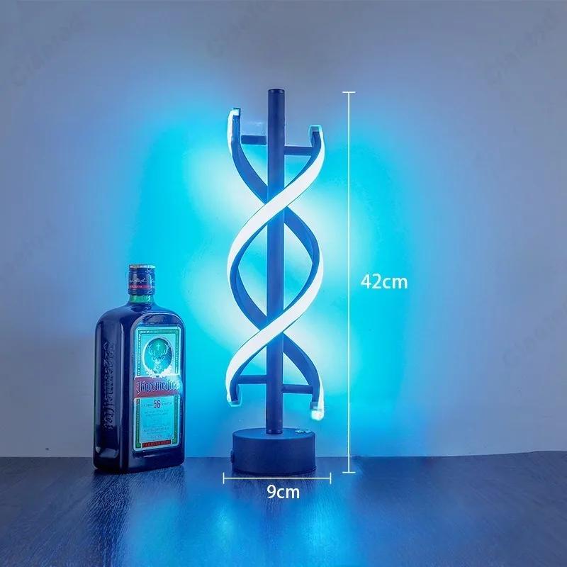 

Светодиодный минималистский спиральный настольный декоративный светильник с USB-портом для зарядки, атмосферный светильник для внутреннего домашнего освещения