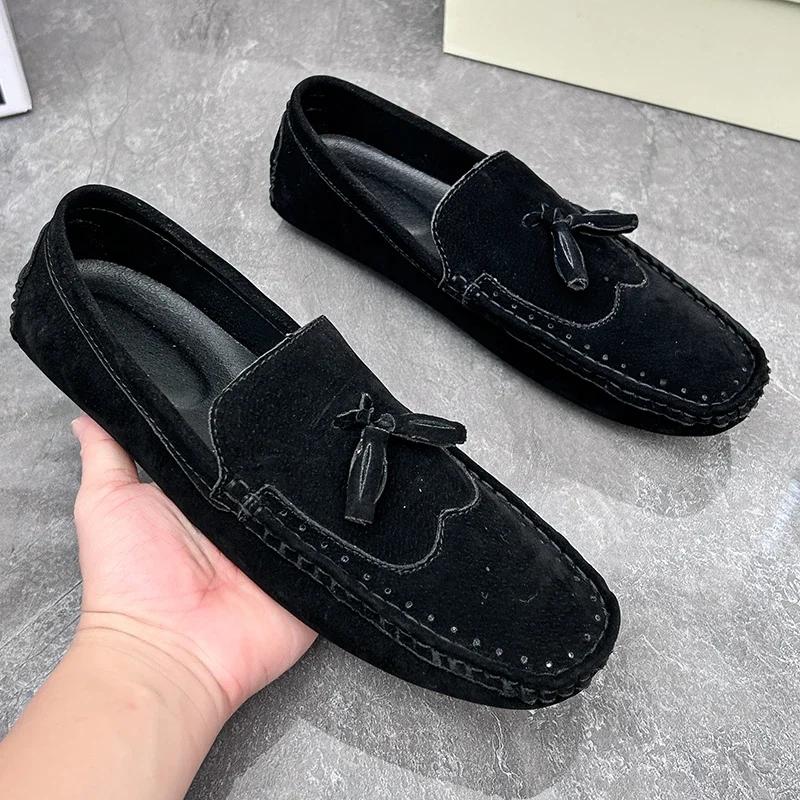 New Loafers Men Casual Shoes Tassel Brogue Big Size Driving Shoes Men Loafers Moccasins Breathable Slip on Loafers for Men