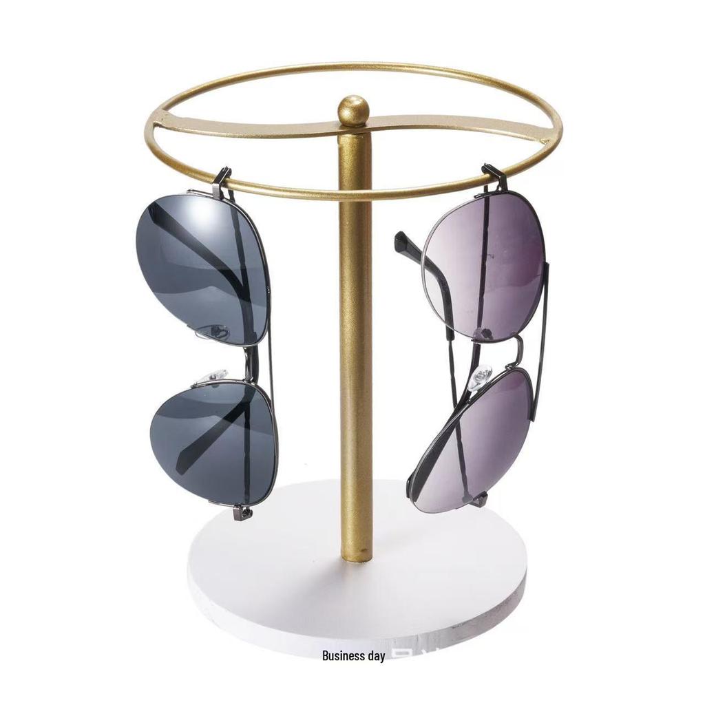 Black Gold Metal Sunglasses Display & Jewelry Rack
