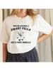 Retro Cartoon T-Shirt Casual  90s New Cute And Fashionable Wounisex's Are You A Smart Fella Or Fart Smella Pattern T-Shirt.