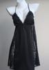 Lace Trim Padded Strappy Nightgown - Women's Spring/Summer/Autumn Collection, Front Button, Sexy & Elegant Style