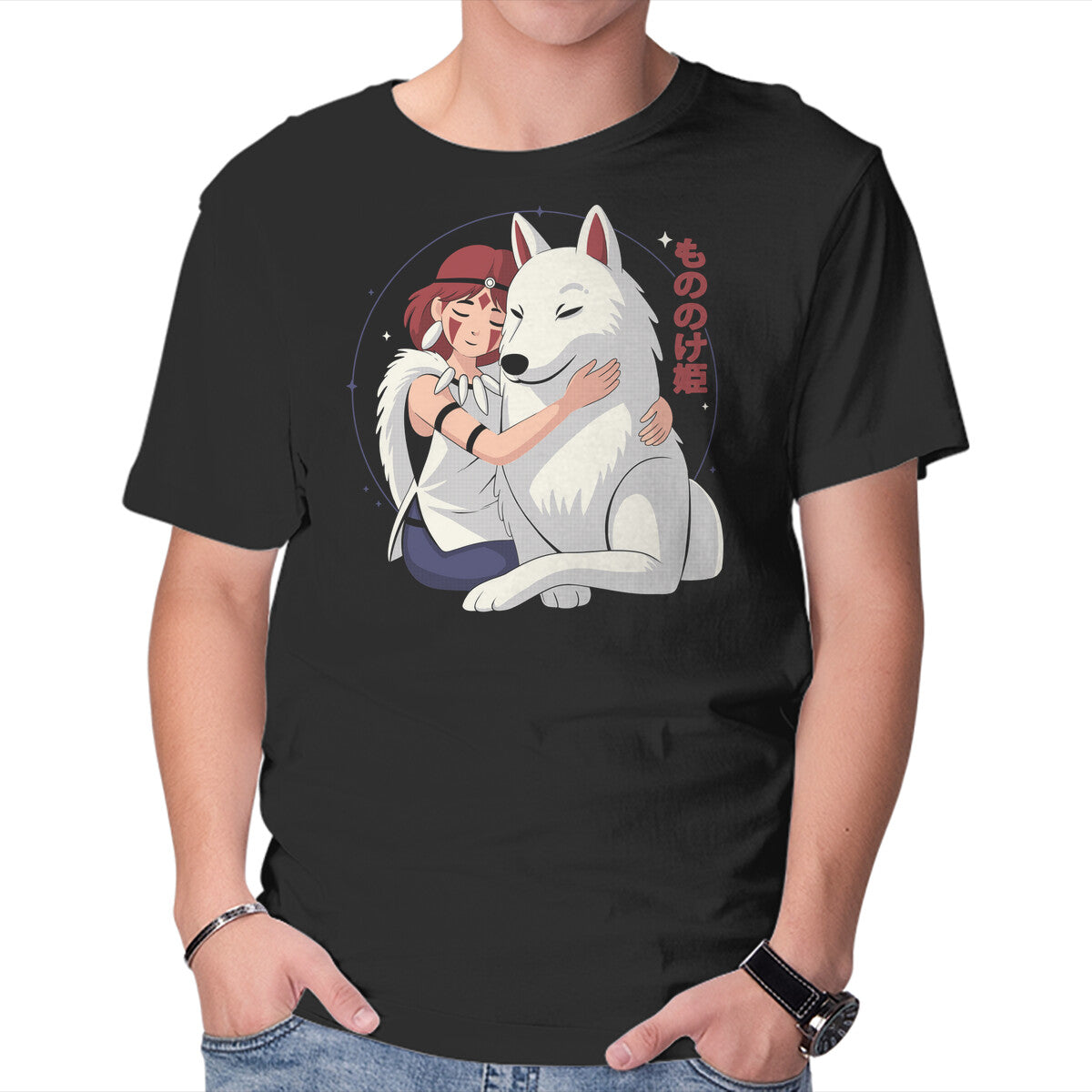 Unisex Crew Neck T-Shirt Princess Of The Wolves Graphic Short Sleeve Casual Tee L