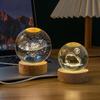 3D Laser-Engraved Milky Way Moon Crystal Ball Night Light