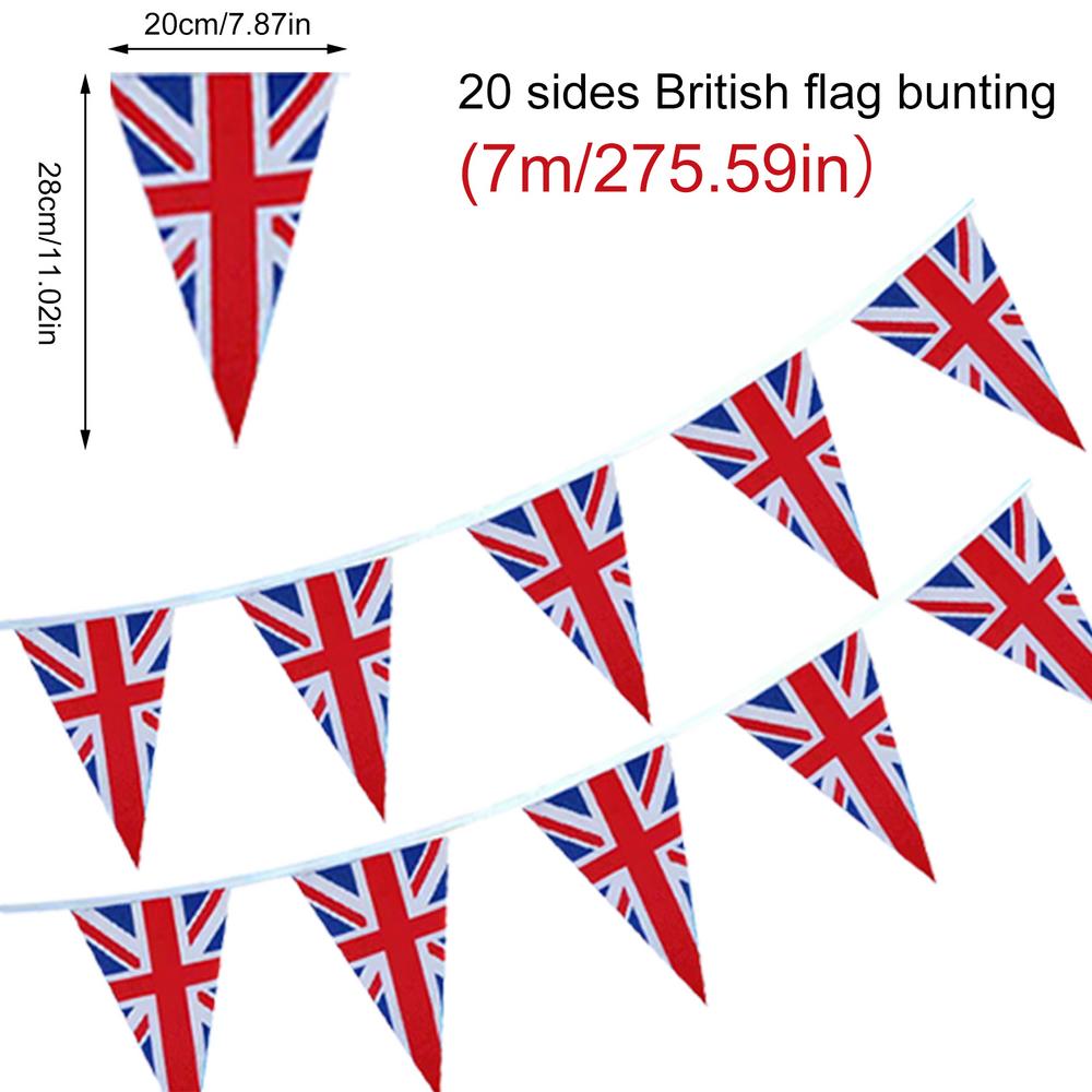 

Флаг Баннер Юнион Джек Вечеринка Британский Объединенный Гирлянда UK Подвесная Треугольная Гирлянда Празднование Юбилея Вымпел Флаги Королевства Гирлянды