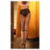 Japanese Fun Fishnet Socks Long Tube Over Knee Bow Bottom Pantyhose Sexy Vertical Line Women's Black Thin Summer