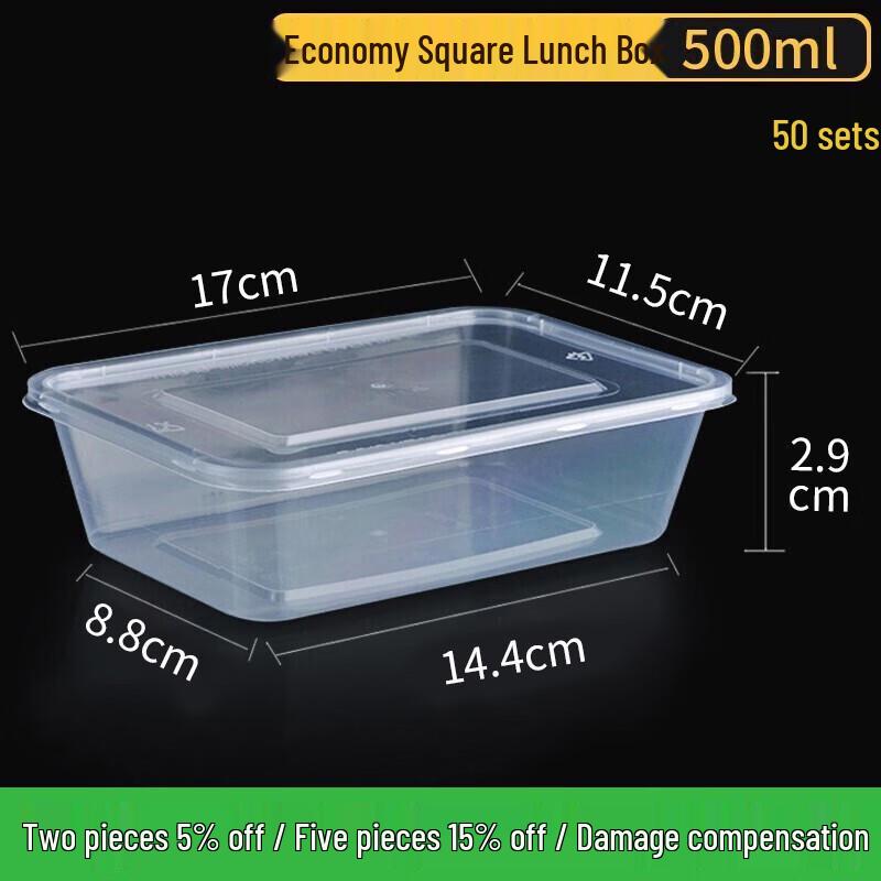 Disposable Round Plastic Food Container with Lid